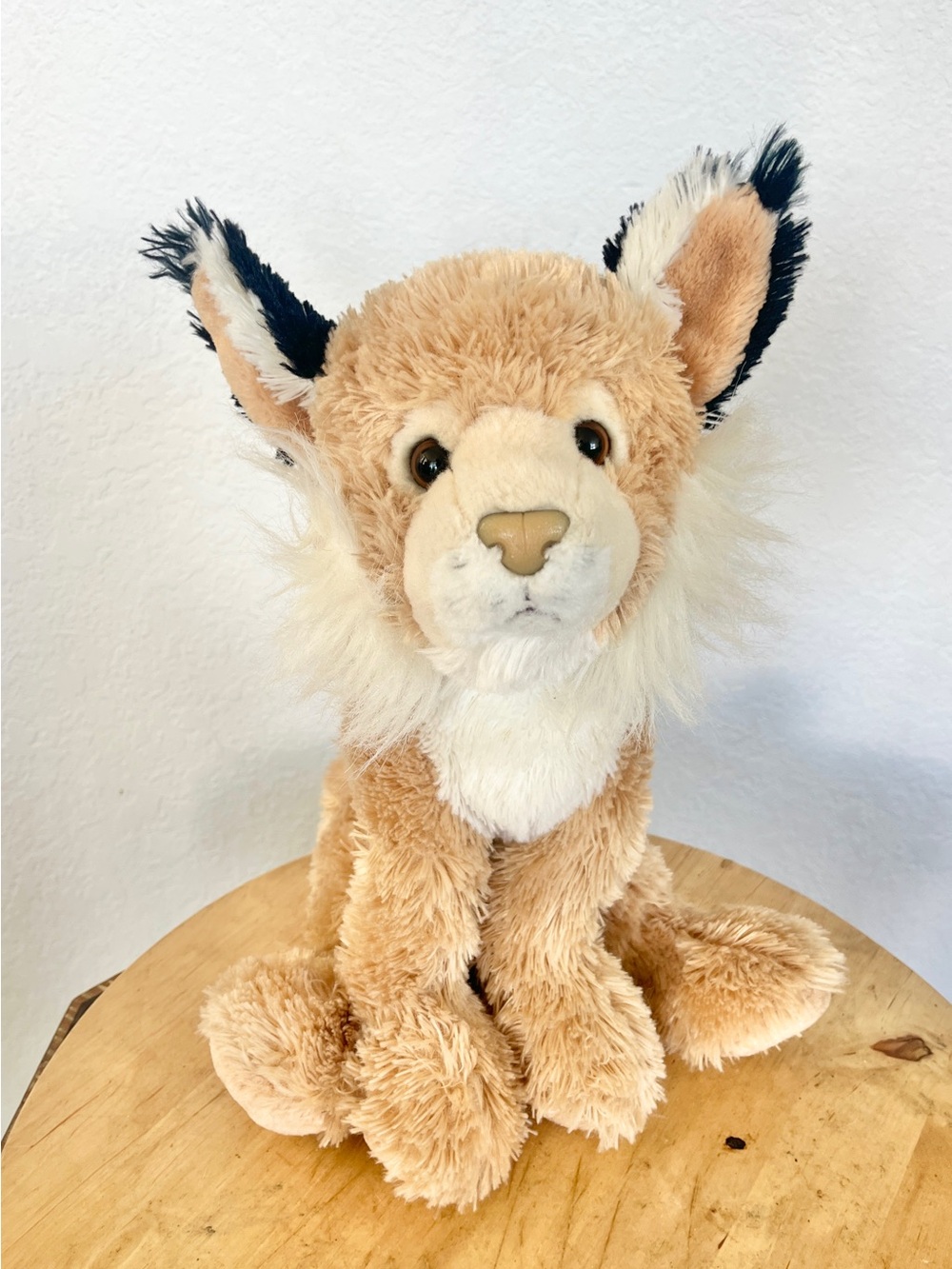Douglas Cuddle Toy Lynx Plush Stuffed Animal Bobcat Wild Cat Tan White 15 inch